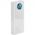 Зовнішній акумулятор (павербанк) Baseus Amblight 30000mAh 65W White (PPLG000102)